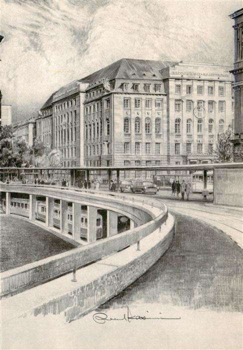 Wien AT Creditanstalt Bankverein Zeichnung