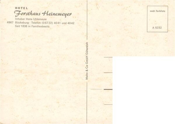 Bueckeburg Hotel Forsthaus Heinemeyer – Bild 2