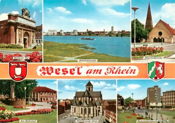 Wesel  Rhein Berliner Tor Rheinansicht Martinikirche Am Bahnhof Willibrordi Dom