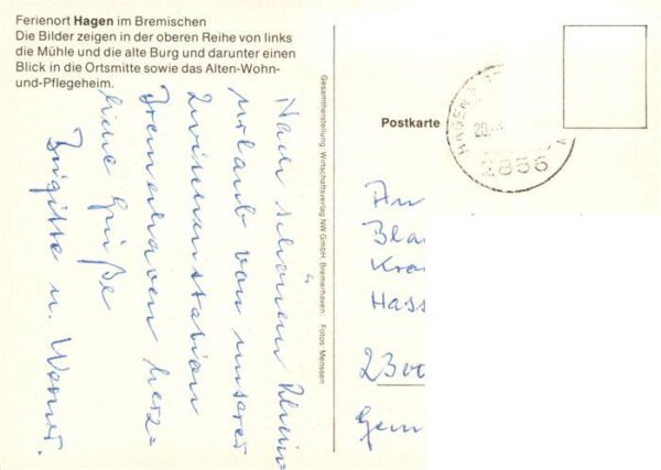 Hagen Bremerhaven Ferienort Muehle Alte Burg Ortsmitte Alten Wohnheim – Bild 2
