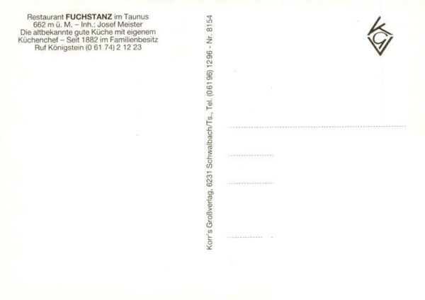 Koenigstein  Taunus Restaurant Fuchstanz Feldberg Ringwall am Altkoenig – Bild 2