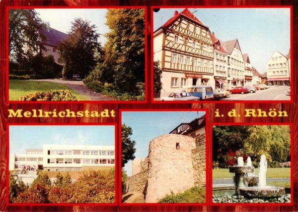 Mellrichstadt Park Ortspartien Stadtmauer Brunnen