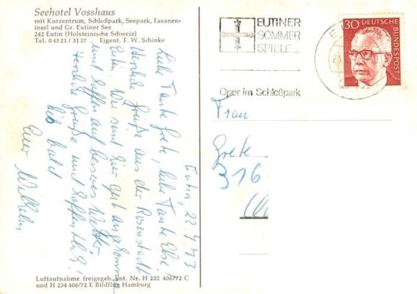 Eutin Seehotel Vosshaus mit Kurzentrum Schlosspark Seepark Fasaneninsel und Gr E – Bild 2