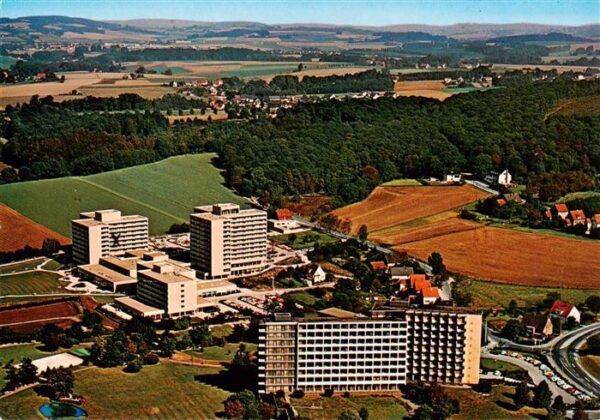 Bad Salzuflen Fliegeraufnahme mit Kliniken am Burggraben und Fachklinik Salzetal