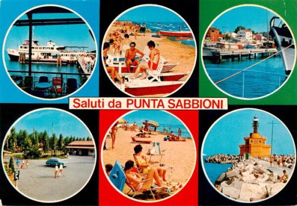 Punta Sabbioni Venezia IT Schiffsanleger Strandpartien Leuchtturm Hafen