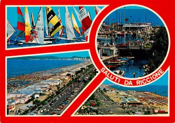 Riccione Rimini IT Segeln Fliegeraufnahmen Hafenpartie