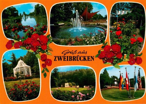 Zweibruecken Pfalz Rosengarten Motive