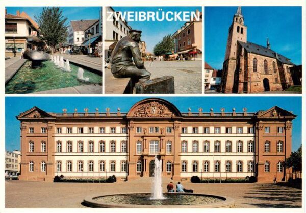 Zweibruecken Pfalz Wasserspiele Plastik Kirche Schloss