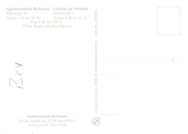 Buesum Nordseebad Fischrestaurant Beckmann Heide Friedrichstrasse Buesum Alleest – Bild 2