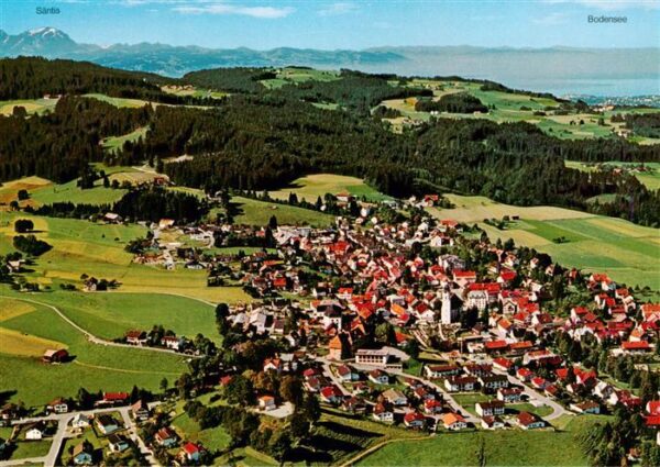 Scheidegg Allgaeu Bayern Fliegeraufnahme