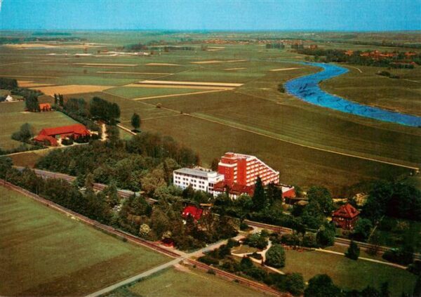 Petershagen Weser Fliegeraufnahme Weserland Klinik