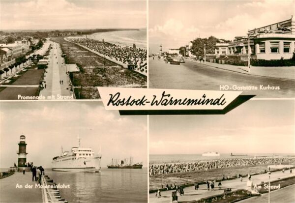 Warnemuende Ostseebad Promenade Strand HOG Kurhaus Molen Einfahrt Strandpartie