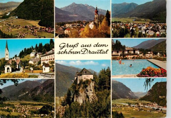 Drautal Region Sachsenburg Greifnburg Steinfeld Berg Waldbad Dellach Schloss Ste
