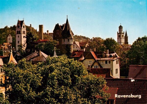 Ravensburg  Wuerttemberg Stadt der Tuerme Teilansicht