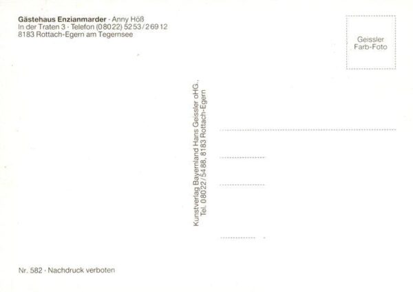 Rottach-Egern Tegernsee Gaestehaus Enzianmarder – Bild 2