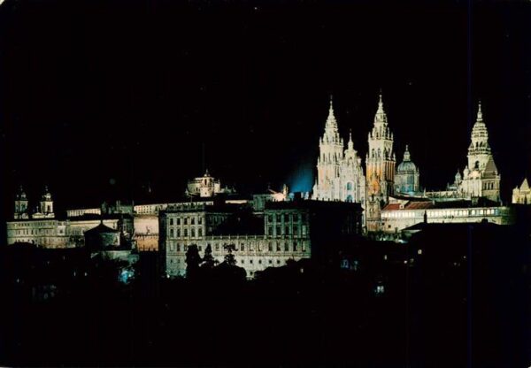 Santiago de Compostela ES La Catedral Aspecto nocturno