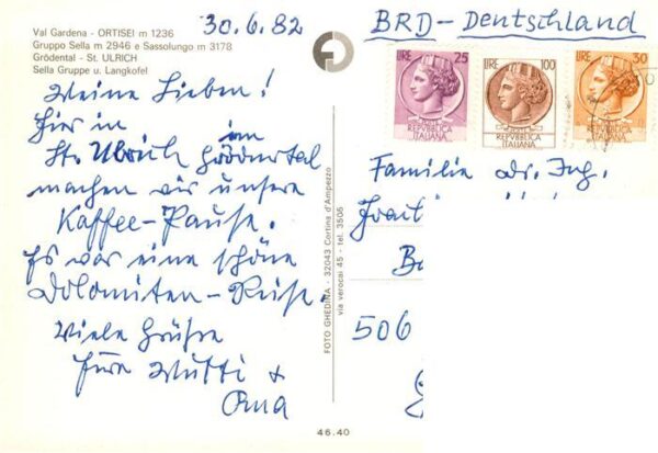 Ortisei St Ulrich Groednertal IT Sella Gruppe und Langkofel – Bild 2