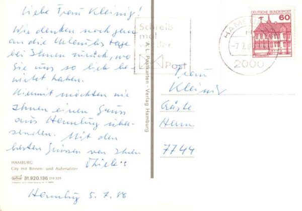 Hamburg Fliegeraufnahme City mit Binnen und Aussenalster – Bild 2