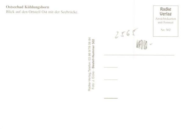 Kuehlungsborn Ostseebad Fliegeraufnahme mit OT Ost und Seebruecke – Bild 2