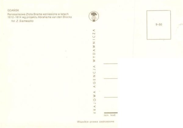 Gdansk Danzig PL Renesansowa Zlota Brama wzniesiona w latach wg projektu Abraham – Bild 2