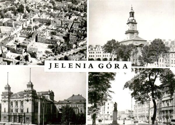 Jelenia Gora Hirschberg Schlesien PL Fliegeraufnahme Teatr Ratusz w Rynku Plac B
