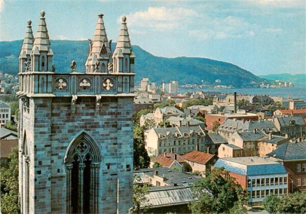 Trondheim Trondhjem Norge Utsikt fra Domkirkens tarn