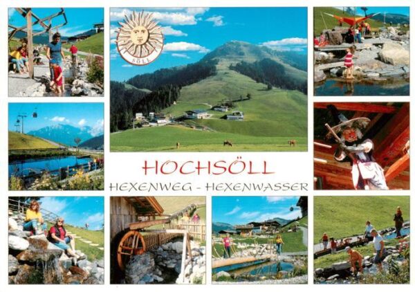 Hochsoell am Wilden Kaiser Soell Tirol AT Panorama Teilansichten Muehle Schwimmb