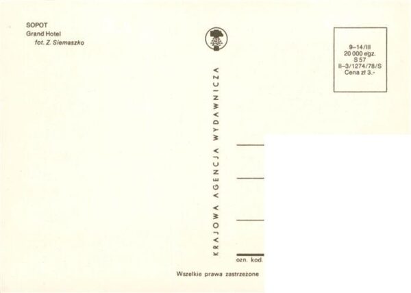 Sopot Zoppot PL Grand Hotel – Bild 2