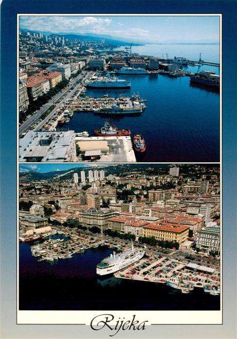 Rijeka Fiume Susak Croatia Hafen Fliegeraufnahme