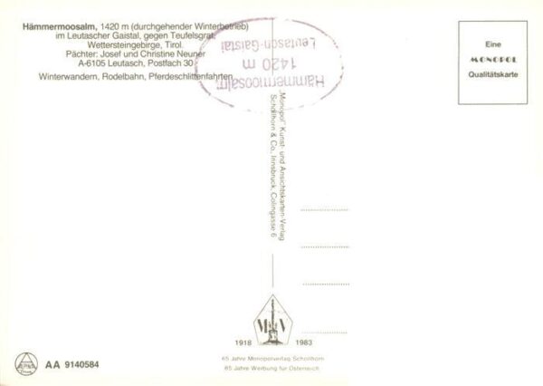 Leutasch Tirol AT Haemmermoosalm Pferdeschlitten – Bild 2
