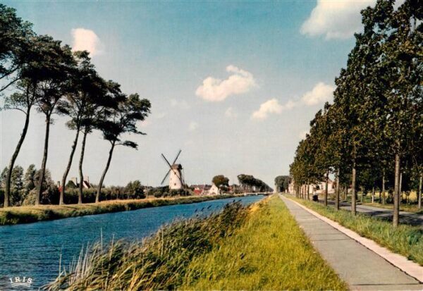 Damme  West-Vlaanderen Belgie De Molen en Kanaal Brugge Sluis