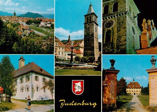 Judenburg Steiermark AT Panorama Grubhofer Schloessl mit Renaissance Fresken Hau