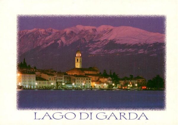 Salo Lago di Garda IT Ansicht vom See aus Nachtaufnahme