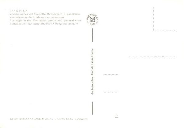 L Aquila Abruzzo IT Veduta aerea del Castello Medioevale e panorama – Bild 2