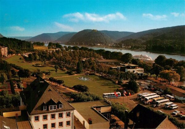 Bad Hoenningen Panorama Blick auf Burg Rheineck