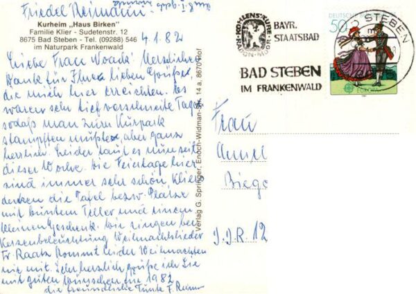 Bad Steben Kurheim Haus Birken im Naturpark Frankenwald – Bild 2