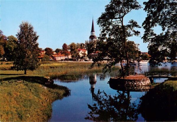 Mariefred Sweden vy fran Gripsholms Slotts vindbrygga