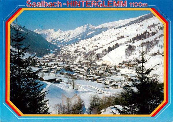 Saalbach -Hinterglemm AT Panorama Wintersportplatz Alpen