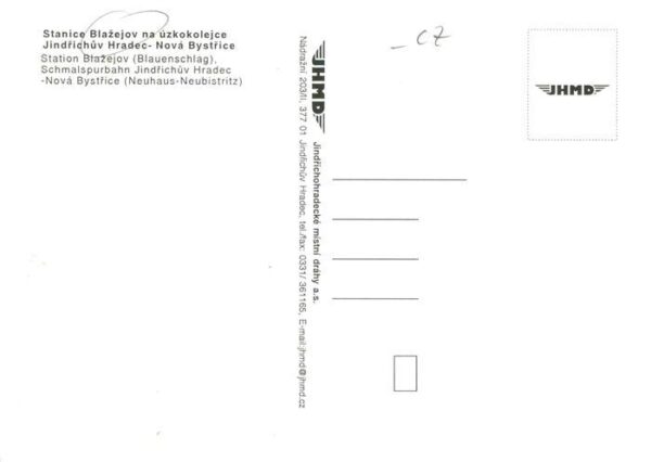 Blazejov Jindrichuv Hradec Neuhaus Boehmen CZ Bahnhof Schmalspurbahn Jindrichuv – Bild 2