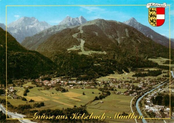Koetschach-Mauthen Kaernten AT Panorama mit Mauthener Alm und Kellerwand