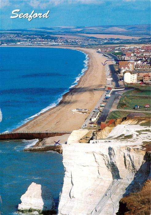 Seaford  East-Sussex UK Kuestenpanorama