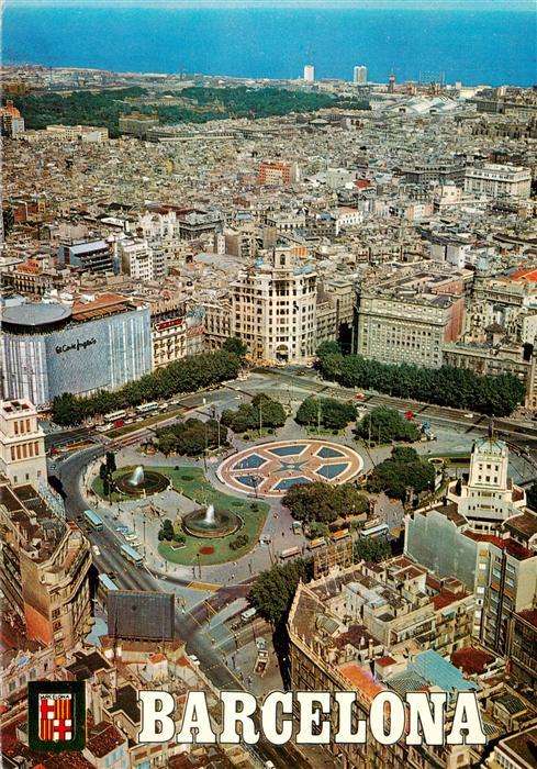 Barcelona Cataluna ES Plaza Cataluna vista aérea