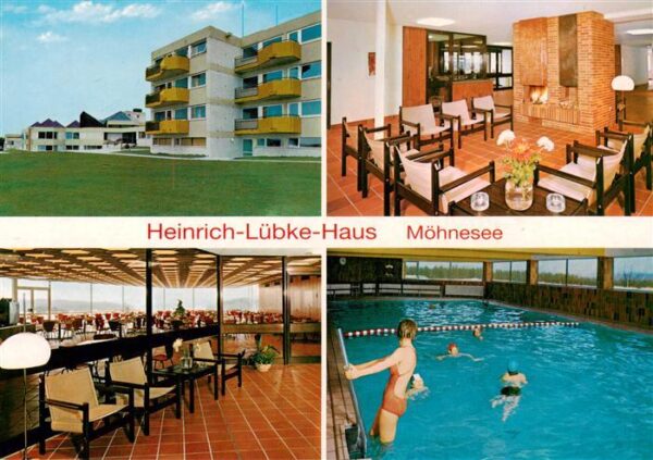 Moehnesee Heinrich-Luebke-Haus Speisesaal Hallenbad Familienferien- und Bildungs