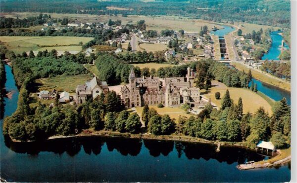 Fort Augustus Scotland UK Abbey and village from the air