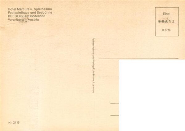 Bregenz Vorarlberg Bodensee Festspiel- und Kongressstadt Hotel Mercure und Spiel – Bild 2