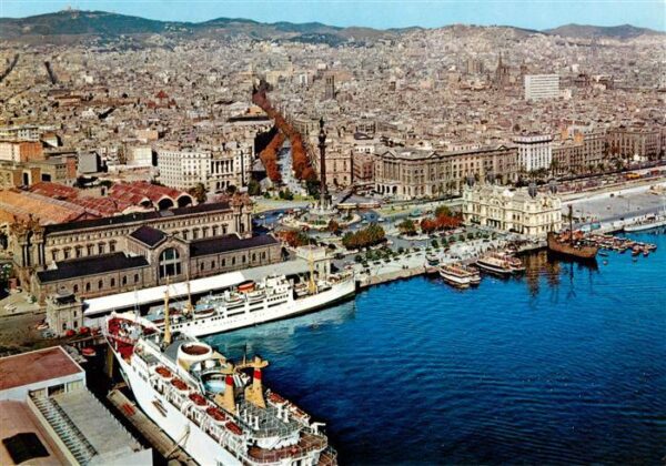 Barcelona Cataluna ES Detalle del puerto vista aérea