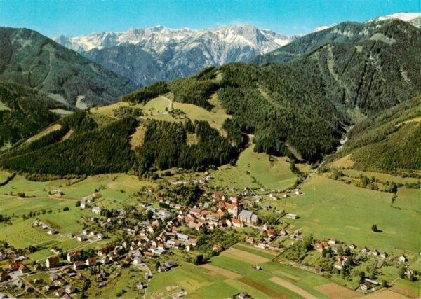 Aflenz Panorama Kurort Blick gegen Hochschwab Stempel 25. Deutsche Funk-Austellu