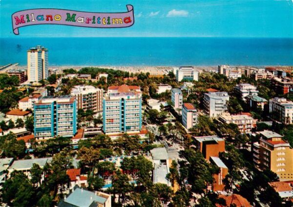 Milano Marittima Cervia IT Panorama Blick zum Strand