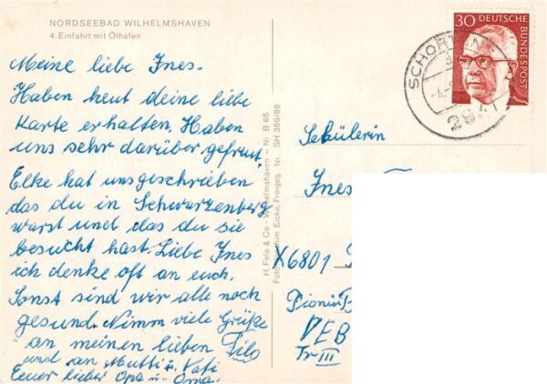 Wilhelmshaven Nordseebad 4. Einfahrt mit oelhafen – Bild 2