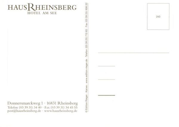 Rheinsberg Brandenburg Haus Rheinsberg Hotel am See – Bild 2